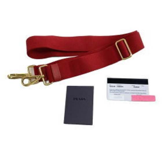 PRADA CANAPA tote bag red x white - Picture 11 of 12